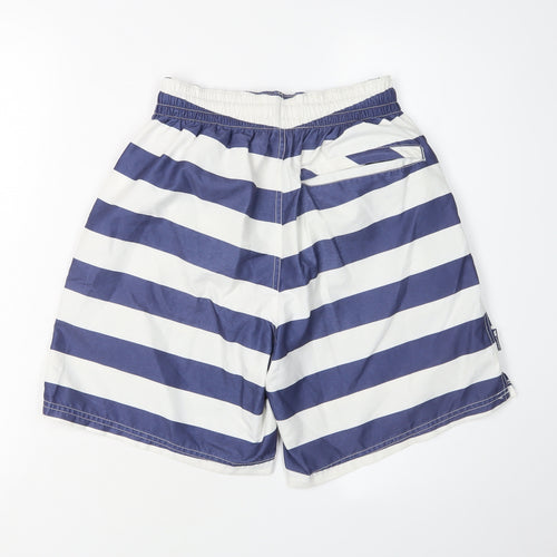 Trespass Men's Blue Striped Athletic Beach Shorts 2XS