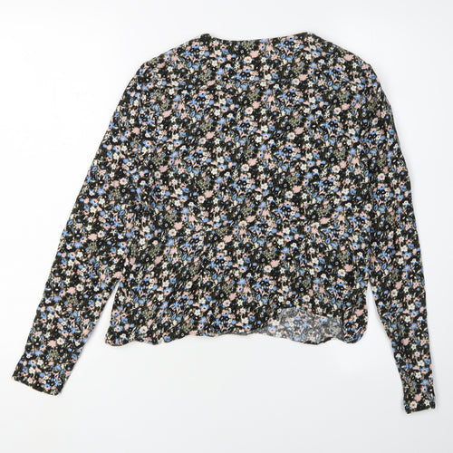 Boden Women's Multicoloured Floral Wrap Blouse Size 12