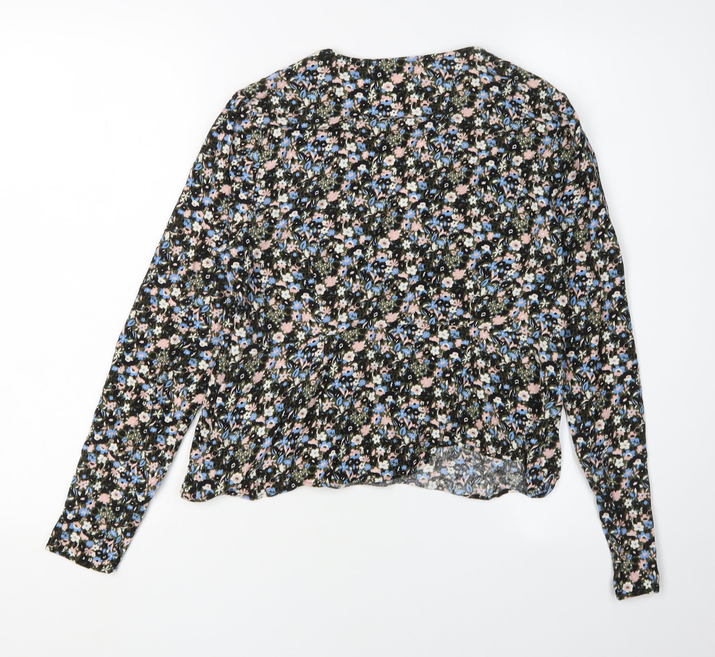 Boden Women's Multicoloured Floral Wrap Blouse Size 12