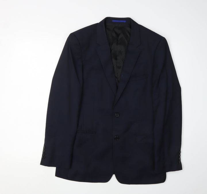 White Label Men's Blue Blazer 36 Short Two-Button