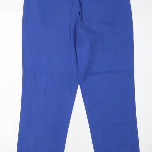 DKNY Women's Blue Smart Trousers, Size 8, Regular Fit