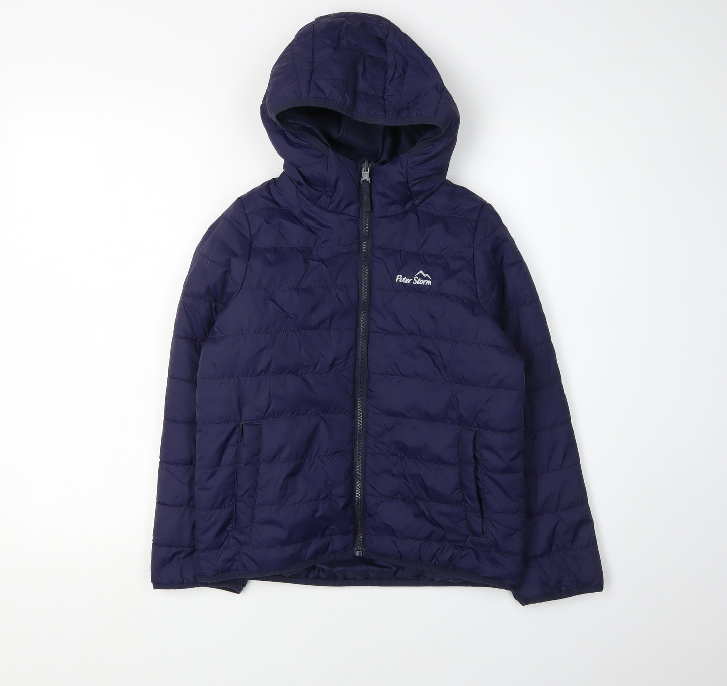 Peter Storm Boys Blue Puffer Jacket 9-10 Years Hooded Warm