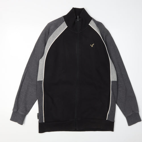 VOI JEANS CO. Men's Black Full Zip Sweatshirt L