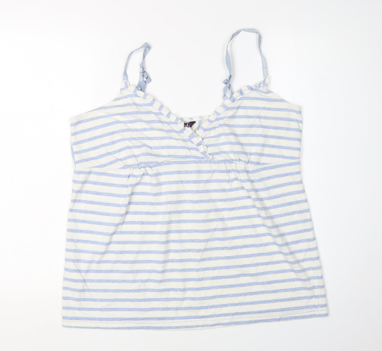 Long Tall Sally Women's Striped Tank, Size M, V-Neck