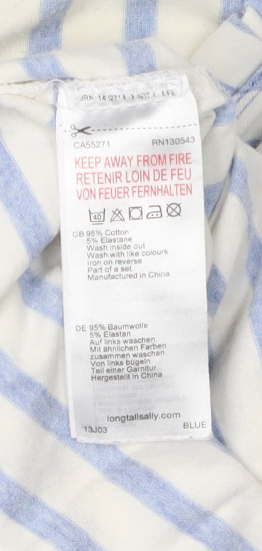 Long Tall Sally Women's Striped Tank, Size M, V-Neck