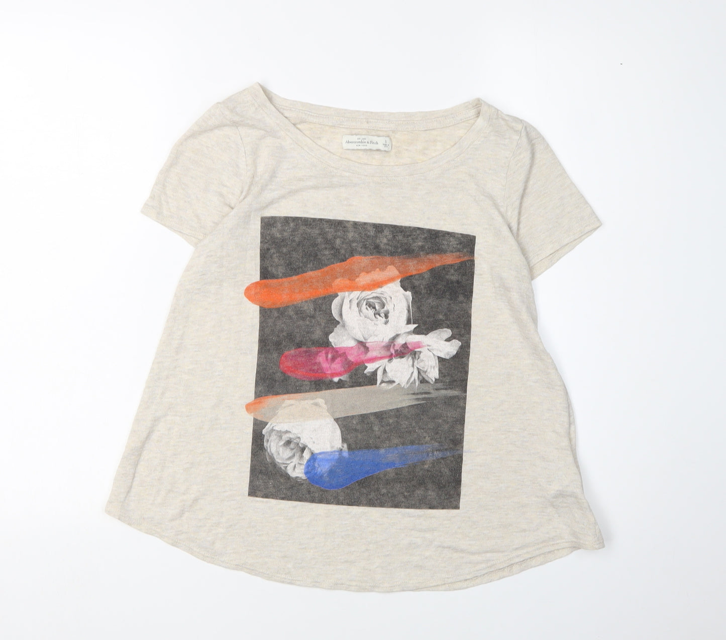 Abercrombie & Fitch Women's Beige T-Shirt S Casual