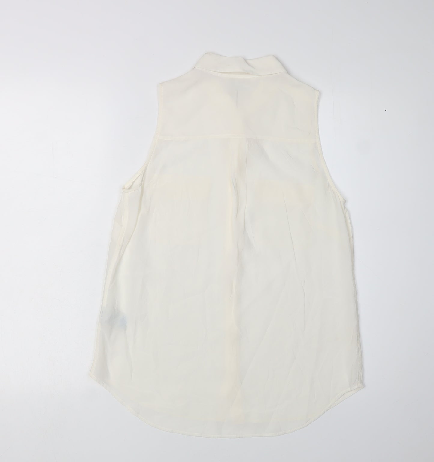 Boden Women’s Ivory Silk Sleeveless Blouse, Size 10