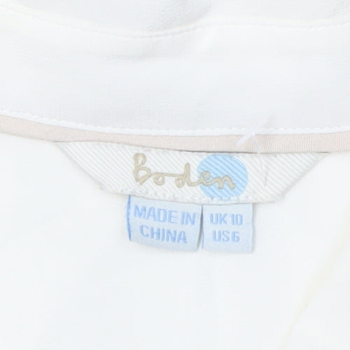 Boden Women’s Ivory Silk Sleeveless Blouse, Size 10