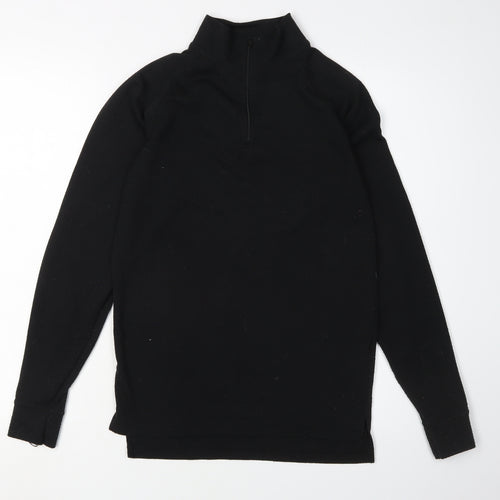 Trespass Men's Black 1/4 Zip Sweatshirt XS
