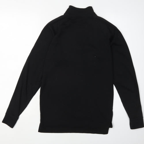 Trespass Men's Black 1/4 Zip Sweatshirt XS