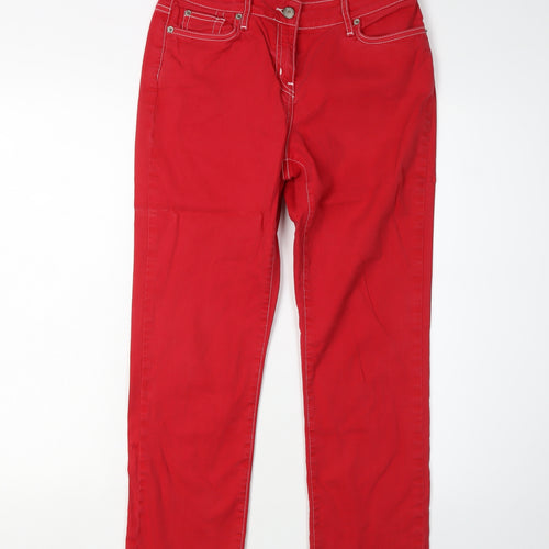 Boden Women's Red Straight Leg Jeans Size 10