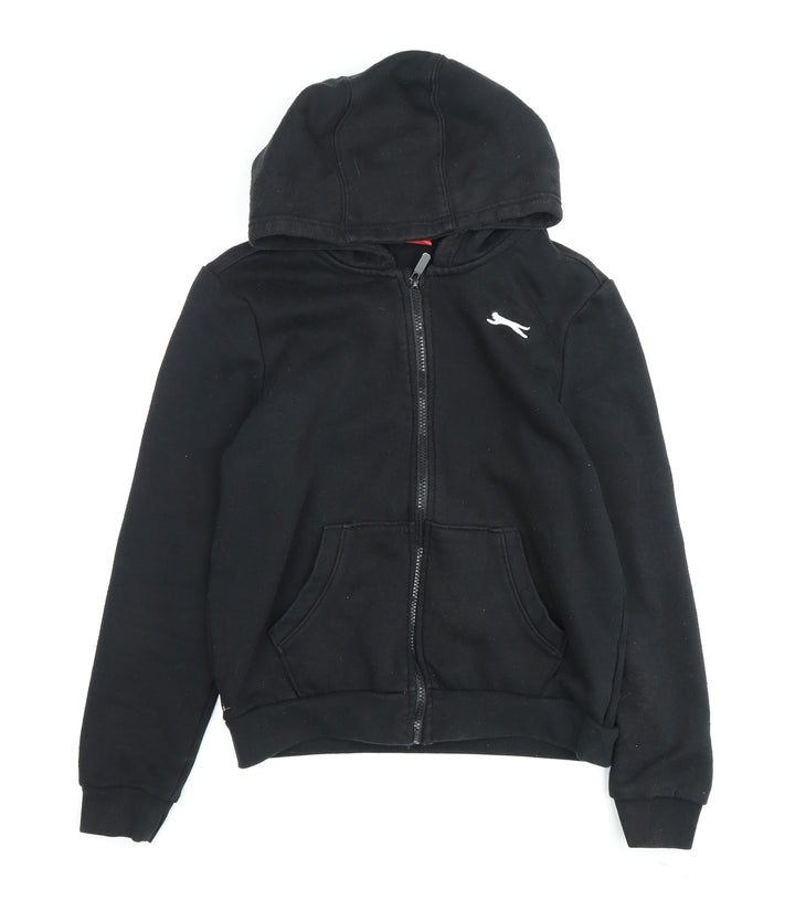 Slazenger Boys Black Full Zip Hoodie, Size 158