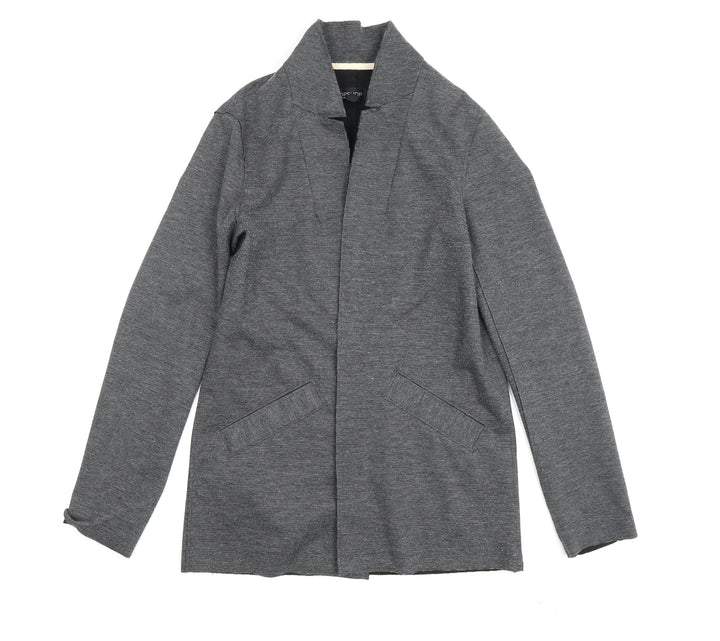 Topshop Women's Grey Mid-Length Jacket, Size 8