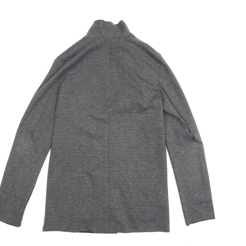 Topshop Women's Grey Mid-Length Jacket, Size 8