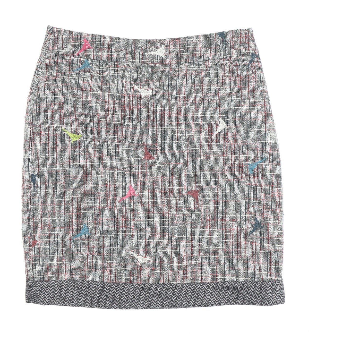 White Stuff Women's Multicoloured Tweed Skirt Size 10