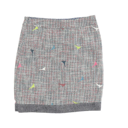White Stuff Women's Multicoloured Tweed Skirt Size 10
