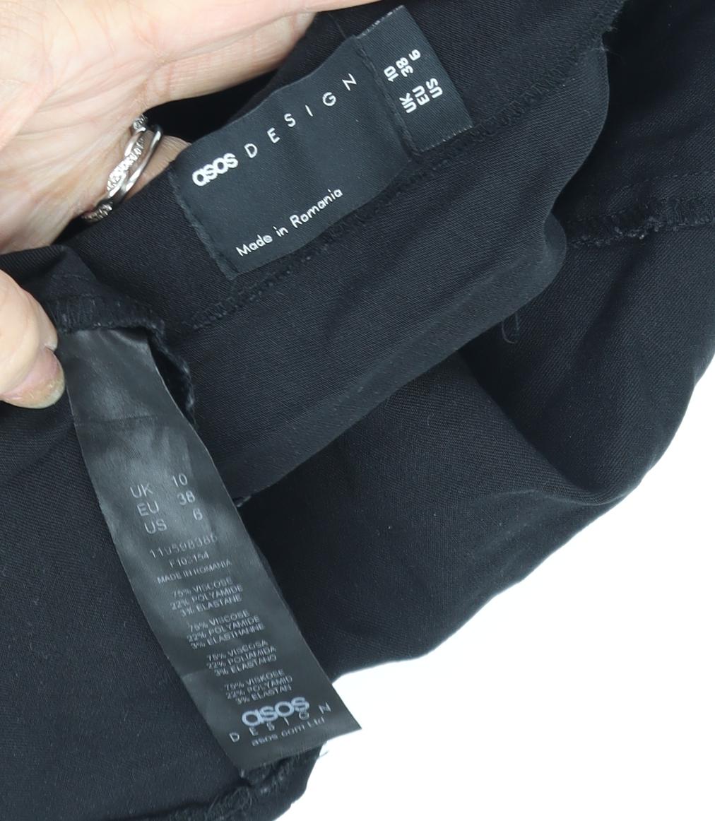 ASOS DESIGN Women's Black Bodycon Dress Size 10