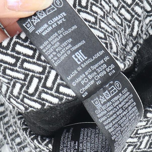 Marks and Spencer Women’s Black Geometric Pencil Skirt