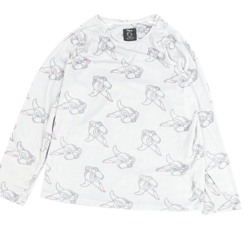 Disney Women’s Bambi Pyjama Top Long Sleeve White S