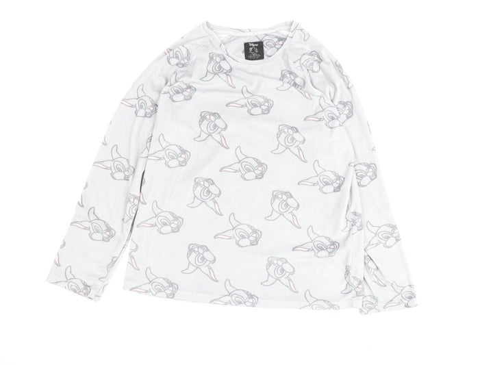 Disney Women’s Bambi Pyjama Top Long Sleeve White S