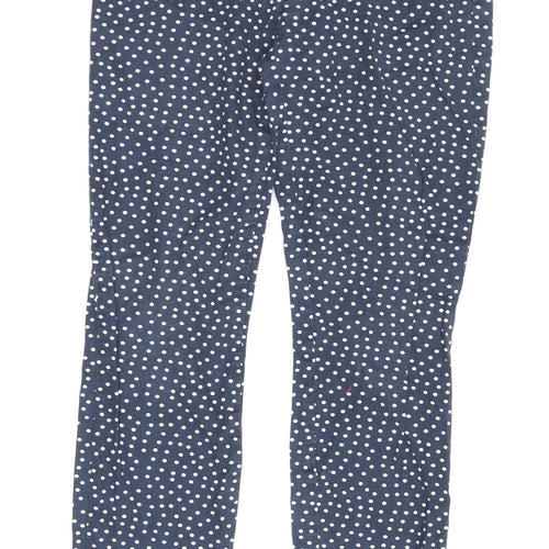 Guess Women's Blue Polka Dot Cropped Trousers Size S