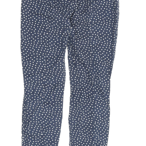 Guess Women's Blue Polka Dot Cropped Trousers Size S