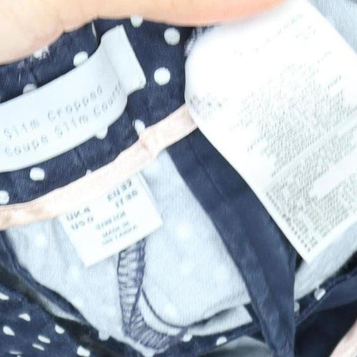 Guess Women's Blue Polka Dot Cropped Trousers Size S