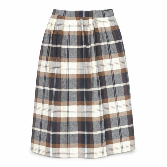Front view of Cavalier Women's Plaid Midi Skirt -, size 12