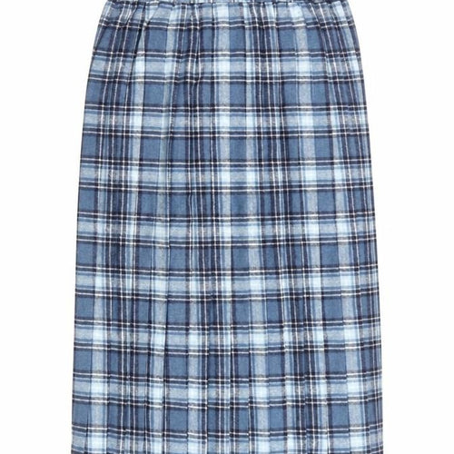 Damart Women's Blue Plaid Pleated Skirt Size 14