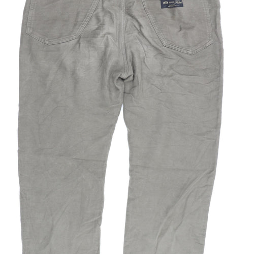 Marks and Spencer Men's Grey Chino Trousers, Size 32