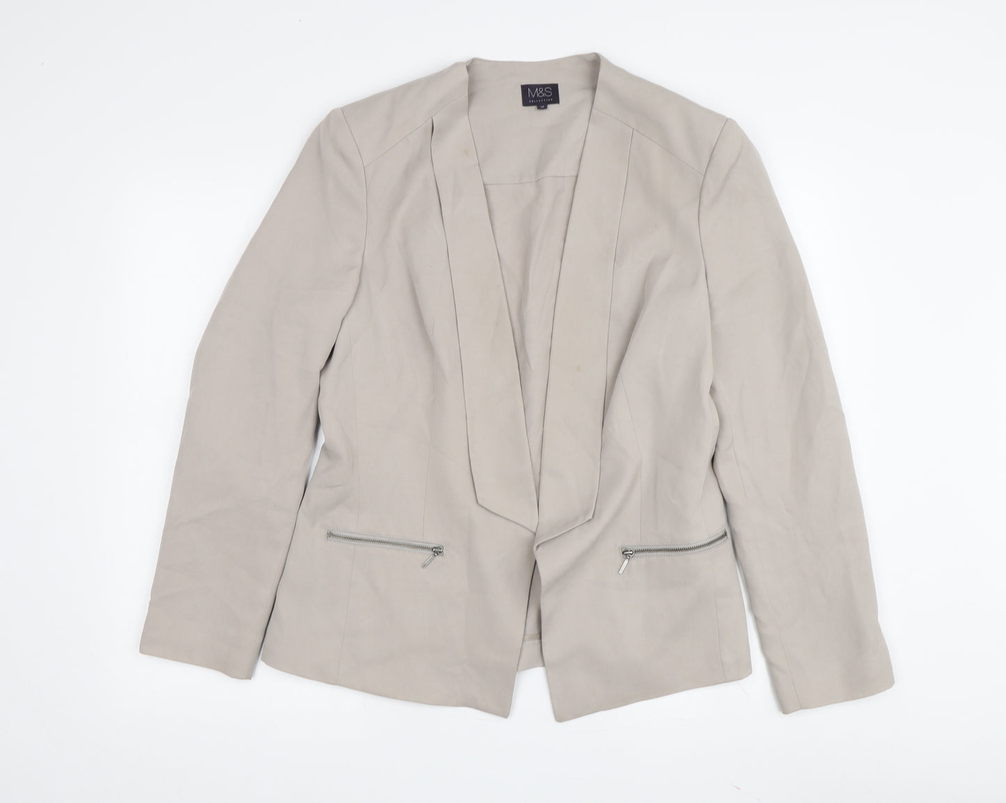 Marks and Spencer Women's Beige Blazer Size 12