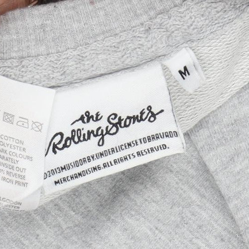 The Rolling Stones Men's Grey Graphic Pullover Sweatshirt M