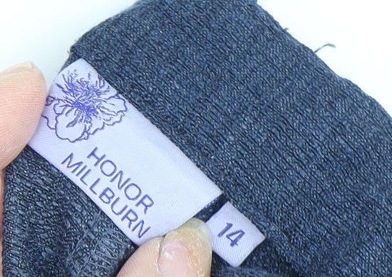 Honor Millburn Women's Blue Cropped Trousers, Size 14, Casual