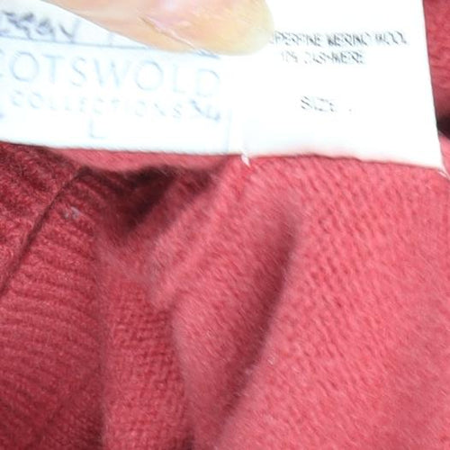 Cotswold Collections Women's Red Cardigan, L, Merino Cashmere
