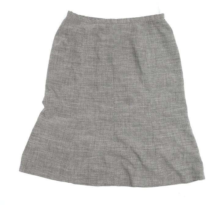 Peggy Fielder Women's Grey A-Line Skirt, Size 10