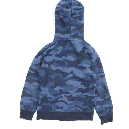 GAP Boys Blue Camouflage Full Zip Hoodie, Size S