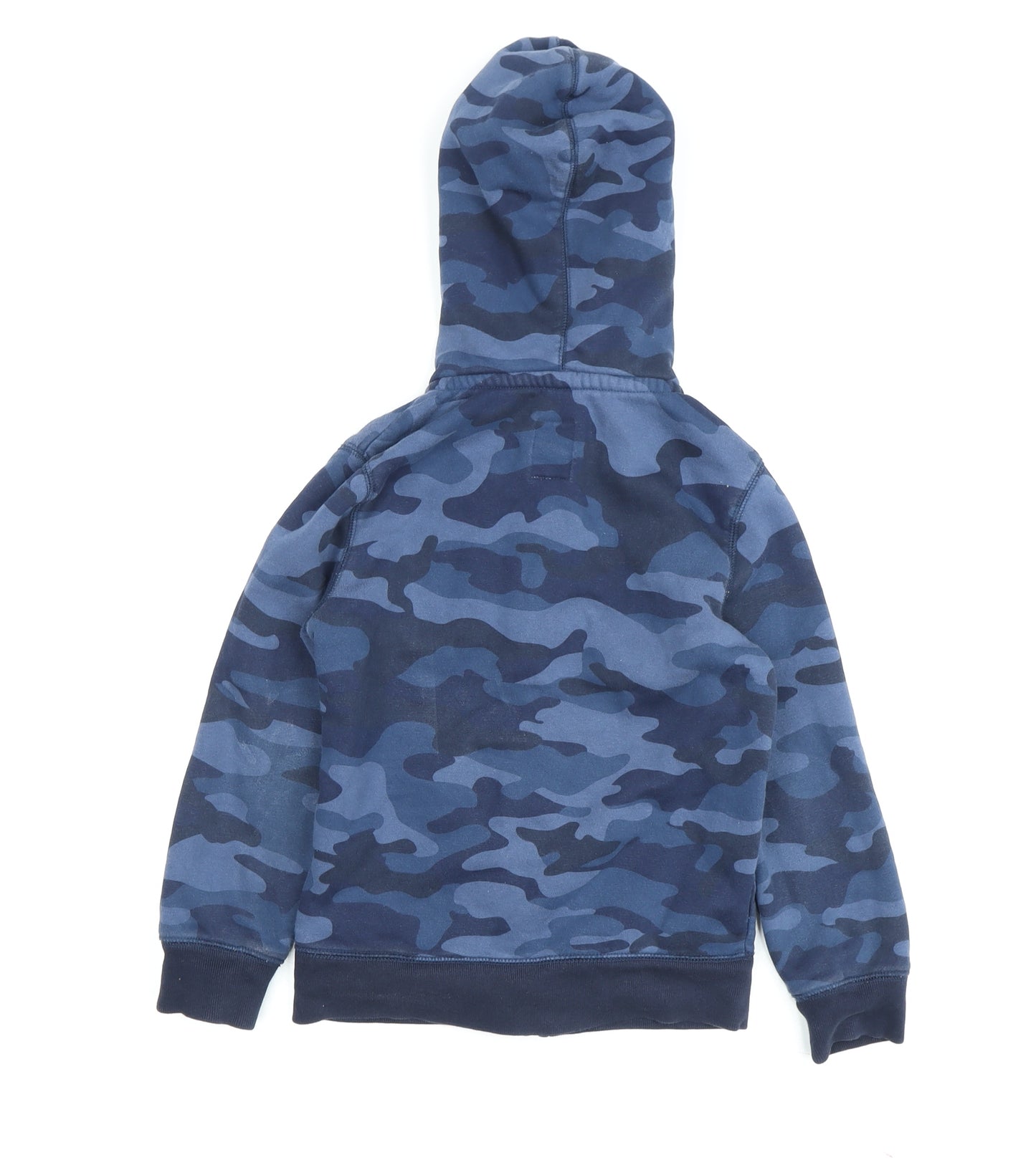 GAP Boys Blue Camouflage Full Zip Hoodie, Size S