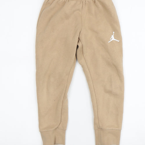 Jordan Boys Beige Jogger Trousers Size M for Casual Sportswear