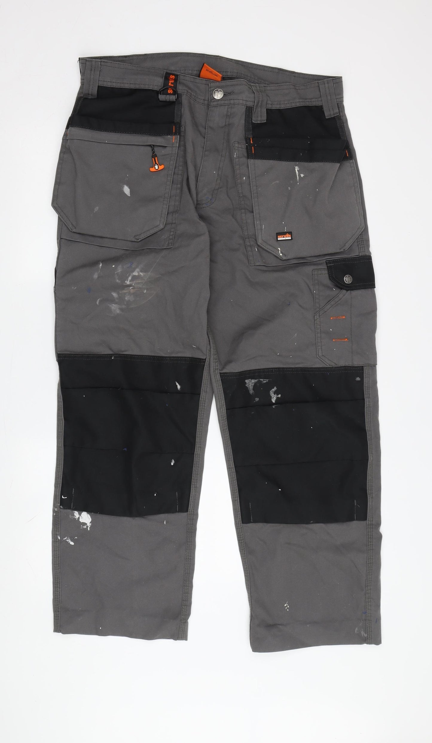 Scruffs Men's Grey Cargo Work Trousers 34 Regular