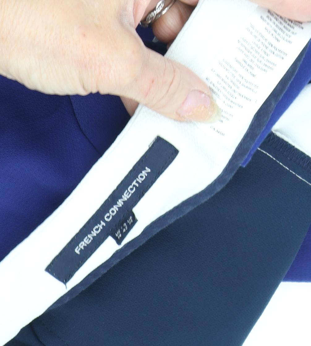 French Connection Women's Blue Cropped Trousers Size 10