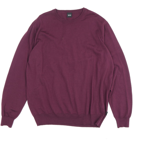 Hugo Boss Men's Red Wool Pullover Jumper, M