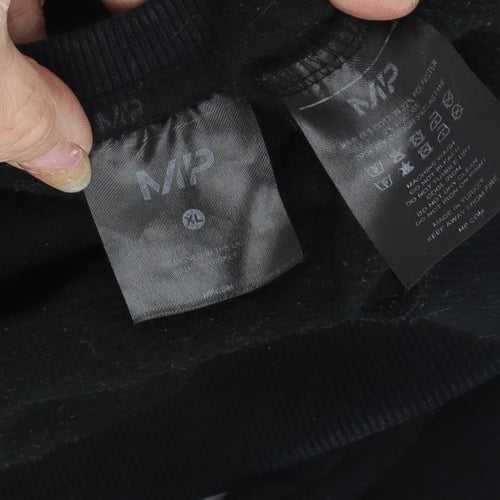 MP Men's Black Pullover Sweatshirt Logo Fleece XL
