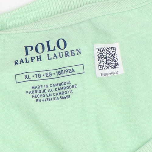 Polo Ralph Lauren Men's Green XL Solid T-Shirt
