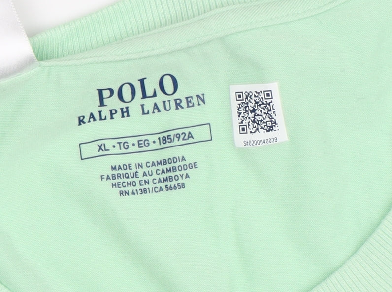 Polo Ralph Lauren Men's Green XL Solid T-Shirt