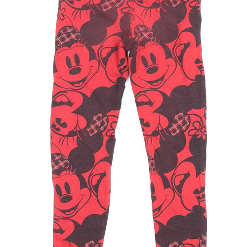 Disney Boys Red Mickey Mouse Jegging XS Casual Trousers