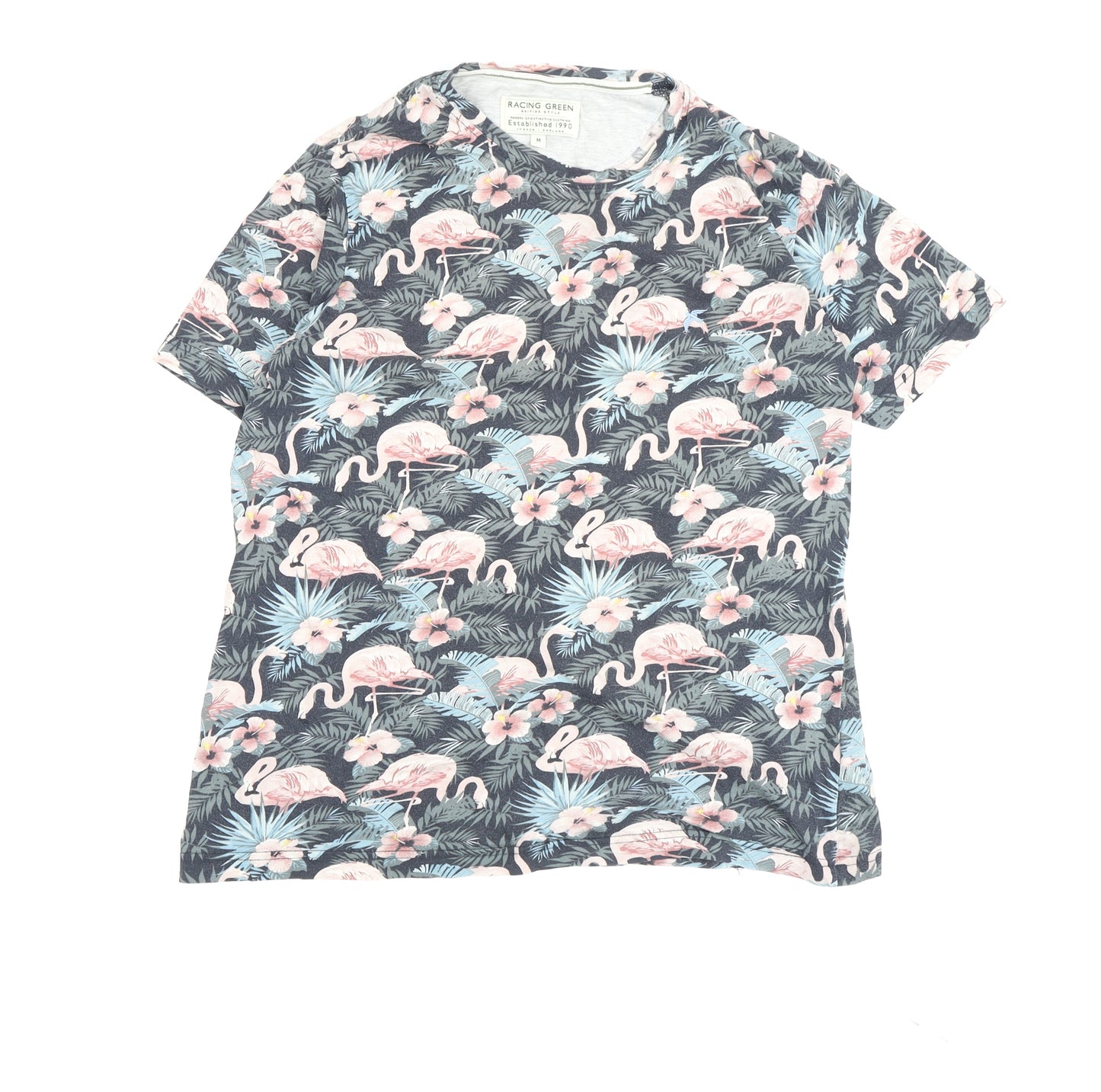 Racing Green Men's Multicoloured Flamingo T-Shirt M