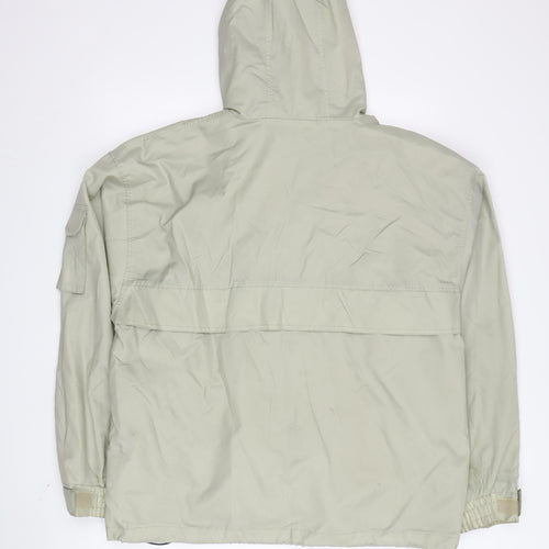 Roberto Donelli Men's Beige Hooded Windbreaker Jacket L