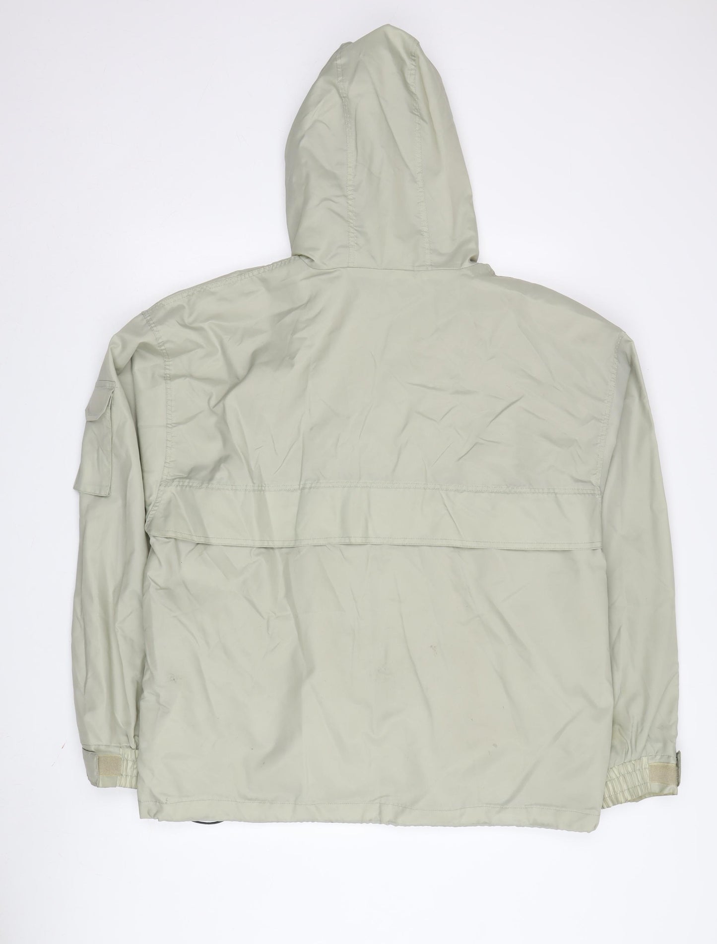 Roberto Donelli Men's Beige Hooded Windbreaker Jacket L