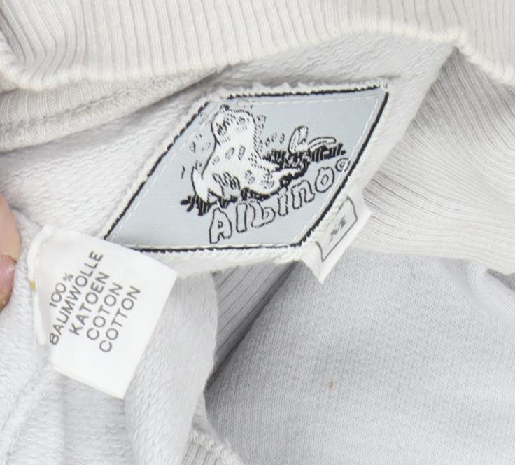 Albino Unisex White Medium Sweatshirt