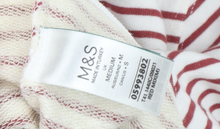 Marks and Spencer Red Striped Sweatshirt M Women